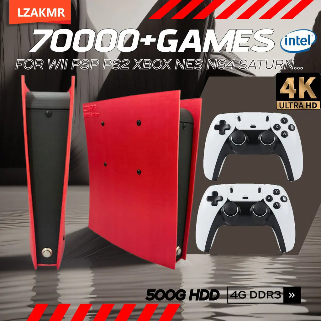 70000 + Spiele Retro-Spielkonsole X2 60 + Emulatoren 500 GB Batocera I3-3110M für Wii PS2 PSP GameCube N64 Wireless-Griff 4K HD TVBox 