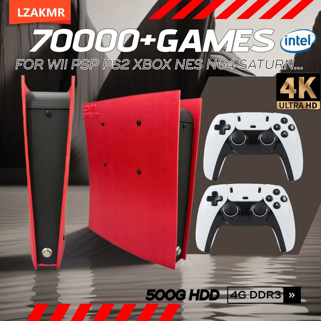 70000 + Spiele Retro-Spielkonsole X2 60 + Emulatoren 500 GB Batocera I3-3110M für Wii PS2 PSP GameCube N64 Wireless-Griff 4K HD TVBox 