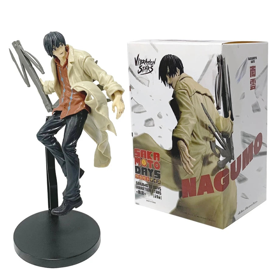 23cm Sakamoto Days Anime Figure Nagumo Action Figure Asakura Shin Figurine Room Decorations PVC Adult Collection Model Doll Toys