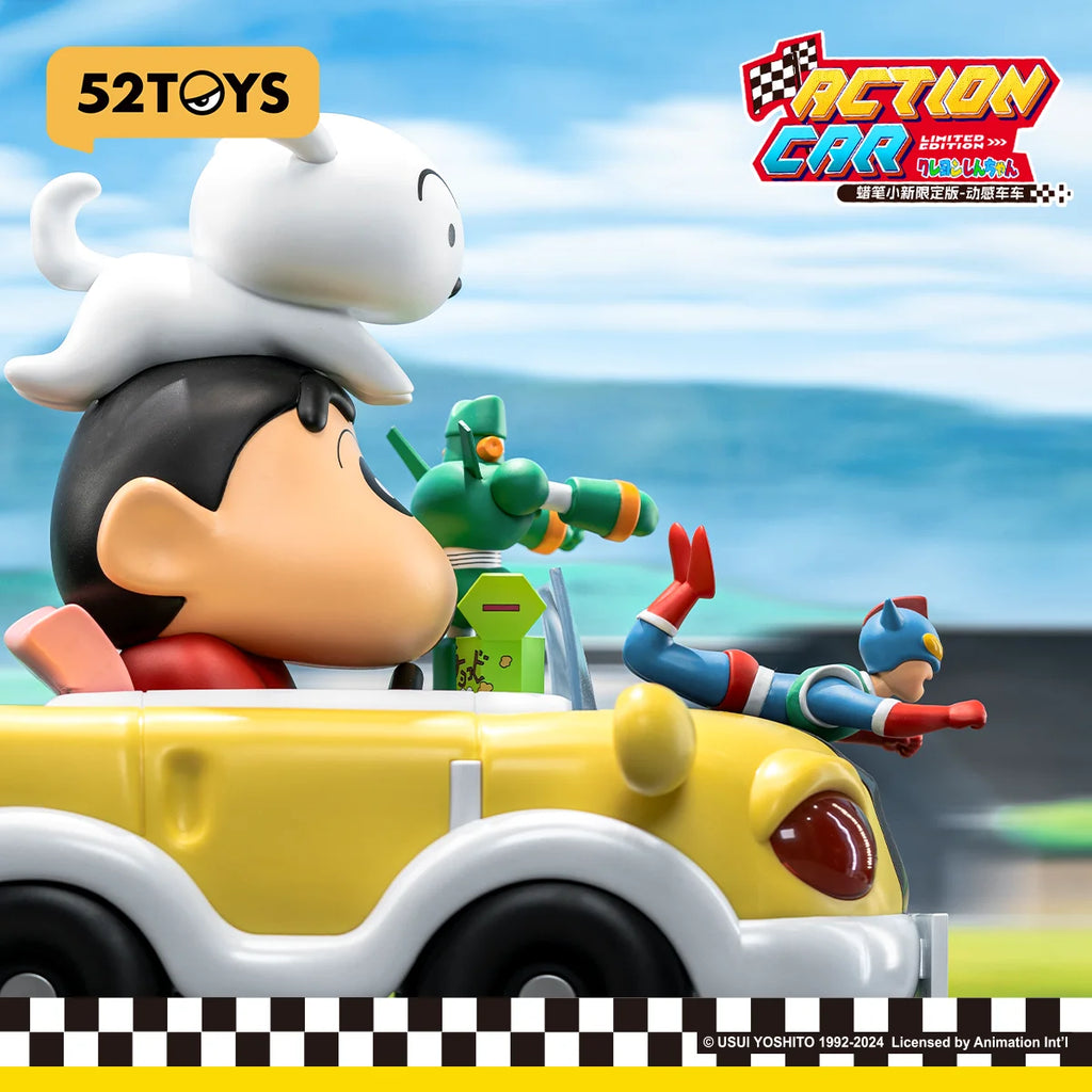52TOYS Crayon Shinchan Action Car, Limited Edition, Large Figure, Height: 25cm/9.8inch, Anime Figure