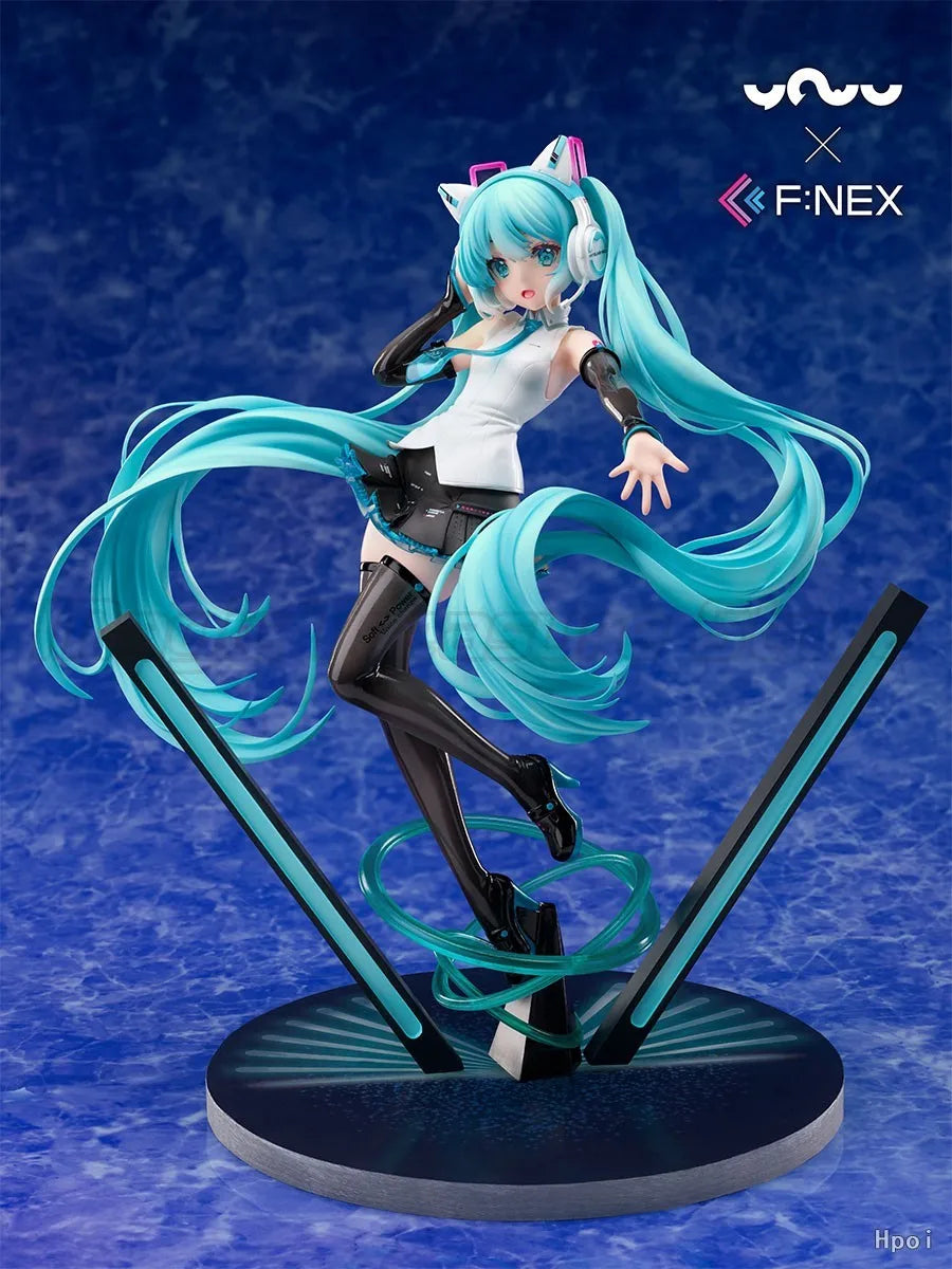 【MT】Original F:NEX VOCALOID Hatsune Miku Cat Ear Headphones 1/7 Scale Anime Figures