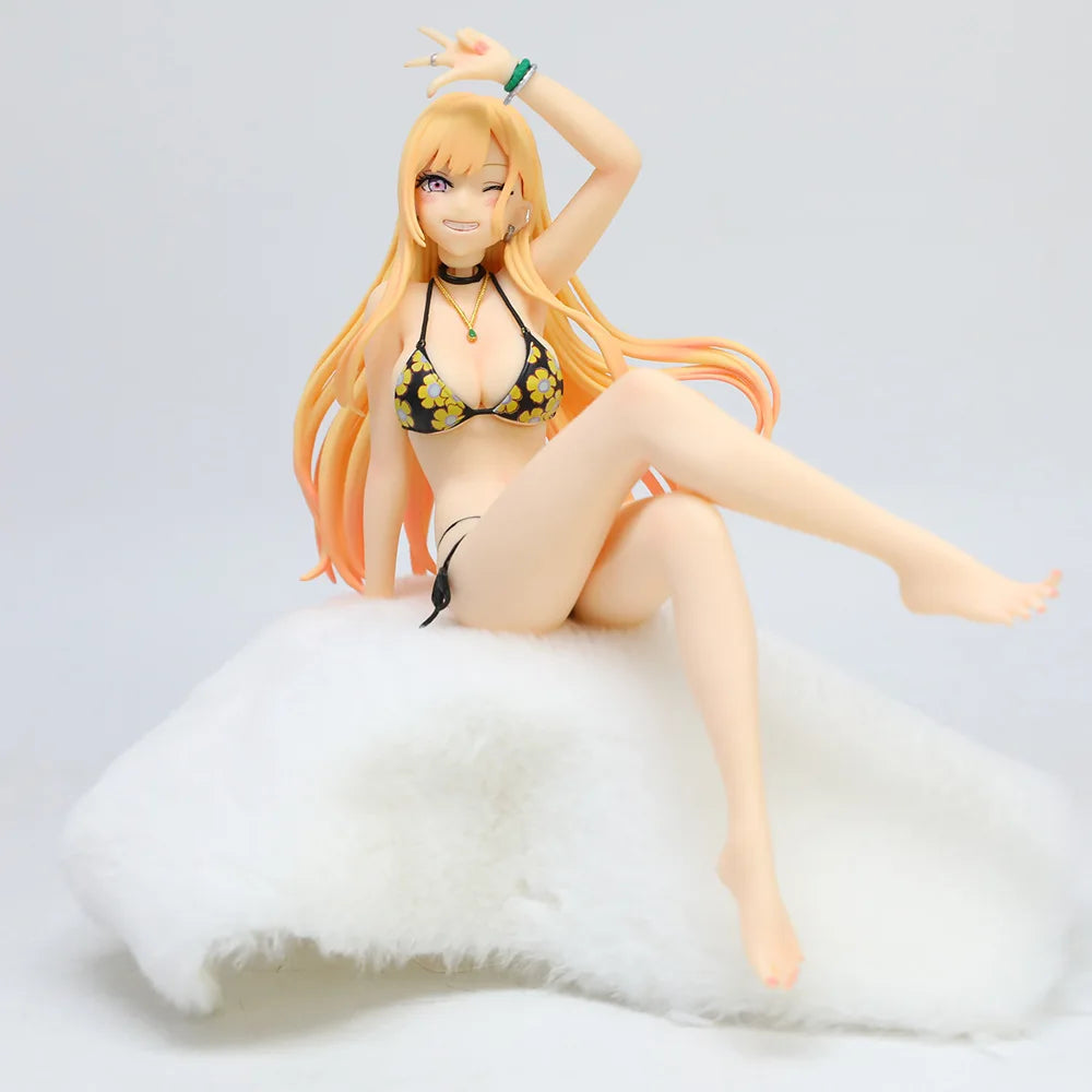 In Stock  Anime Style Swimsuit Female Figure Sitting Pose Decor Statue Model Collectible Toy For Desk Decoration Bulk Sale