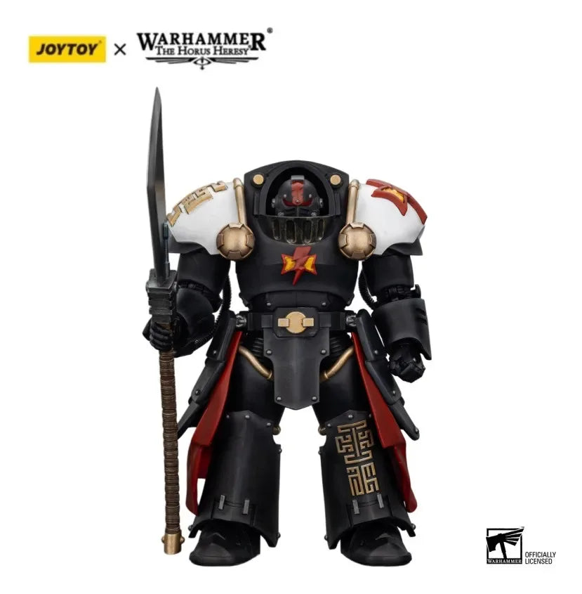 JOYTOY Warhammer 40000/40k The Horus Heresy White Scars Ebon Keshig Terminator 2 with Power Glaive Action Figure Doll Gift Model