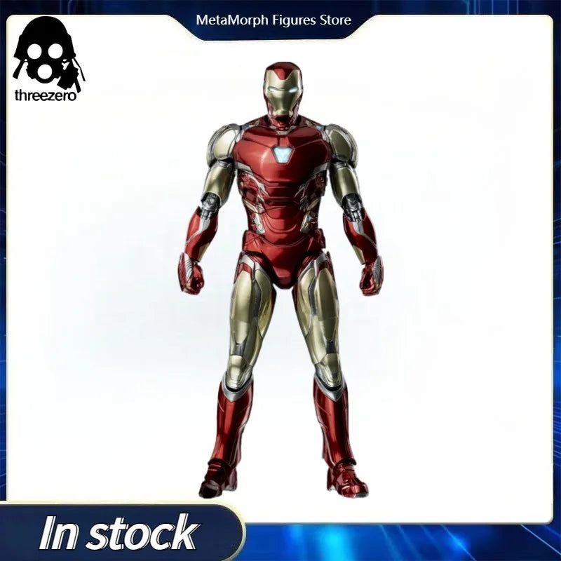 Original Threezero MARVEL 3Z0250 DLX Marvel Studios: The Infinity Saga Iron Man Mark 85 Anime Figure Model Toys Collection