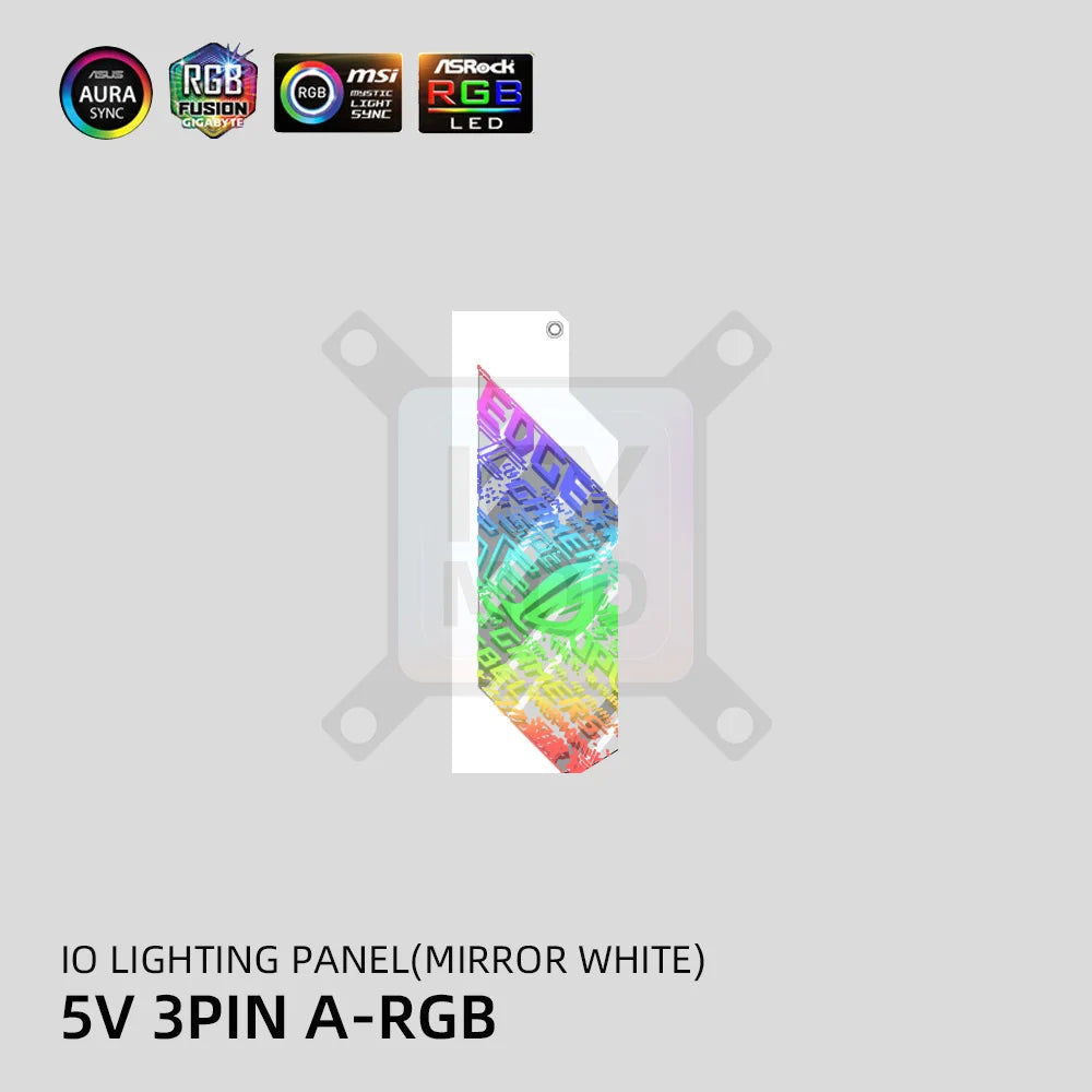DIY Motherboard IO Decoration Cover RGB Lighting Panel Chassis MOD ARGB MOBO I/O Customize Mainboard Cover AURA SYNC PC Case