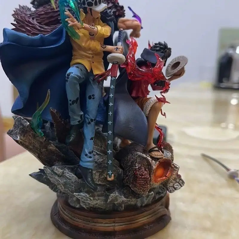 Anime One Piece 20cm Figures Luffy Trafalgar 3 Captain One Piece Action Figures Figurine Collection Ornament Pvc Model Toys Gift