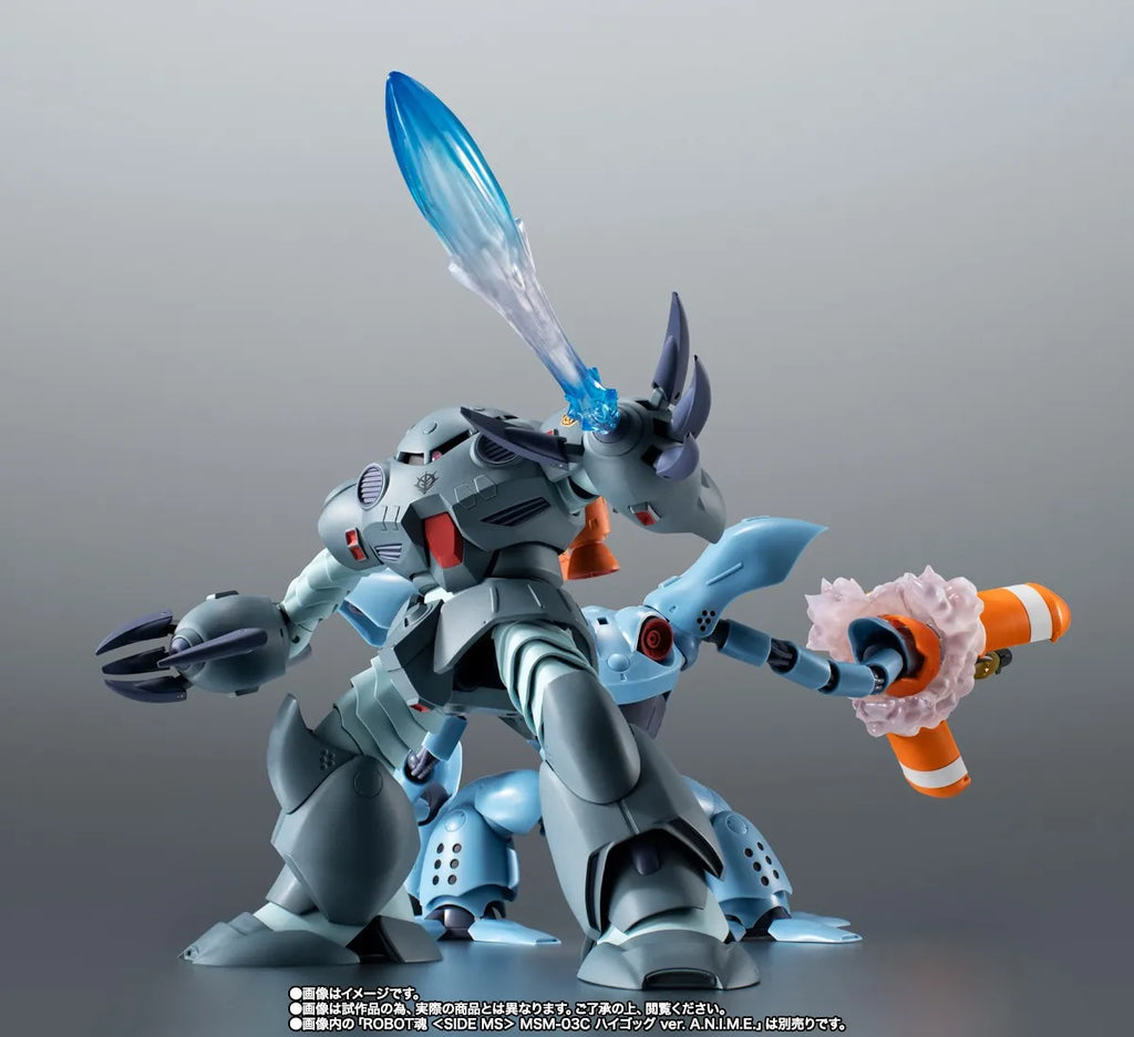 In Stock Genuine BANDAI ROBOT SPIRITS MSM-07E Experiment Zgok Figure Anime Mobile Suit Gundam 0080 War in Your Pocket Model Toy