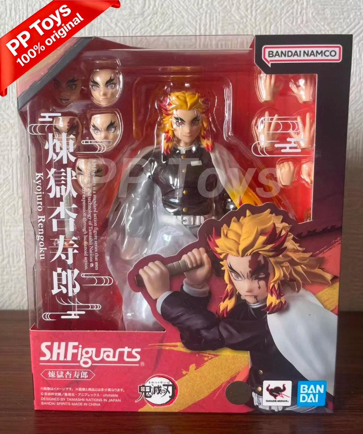 In Stock BANDAI S.H.Figuart Demon Slayer Kyojuro Rengoku Anime Action Collection Figures Model Toys PVC Gift Brand New Genuine
