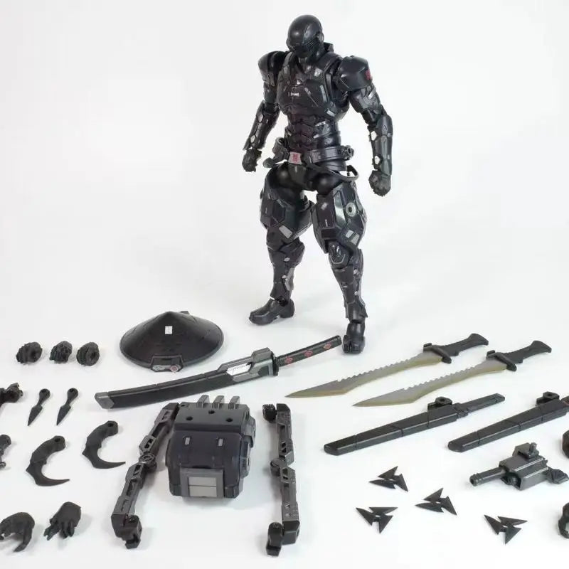 Anime Black Warrior Actionfigur Cool Snake Eye Sc001 Schwarzer Krieger mit Schwert Bewegliche Modellfigur für Kindersammlung Spielzeug