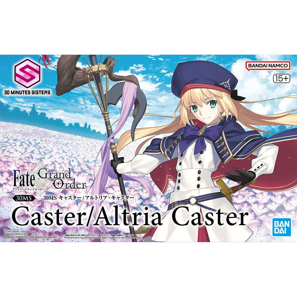 Original Genuine Bandai Anime 30MS Fate/Grand Order Caster/Altria Caster Assembly Model Toys Action Figure Gifts Collectible Kid