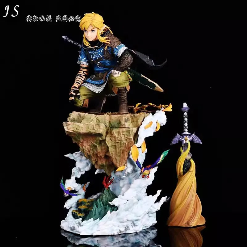 38cm The Legend Of Zelda Figure Link Figures Statue Anime Periphery Model Dolls Desk Decoration Kids Toy New Year Gifts