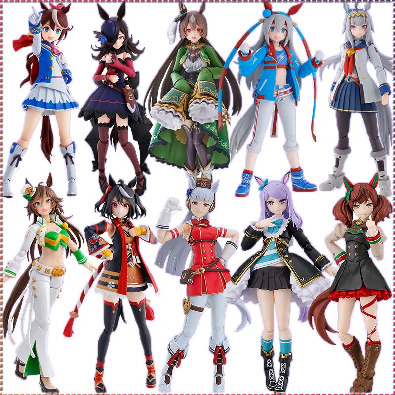 SHF Uma Musume Pretty Derby Series Figurine Pvc Anime Toy Gift Poseable Doll Model Collectible Display Official In Stock
