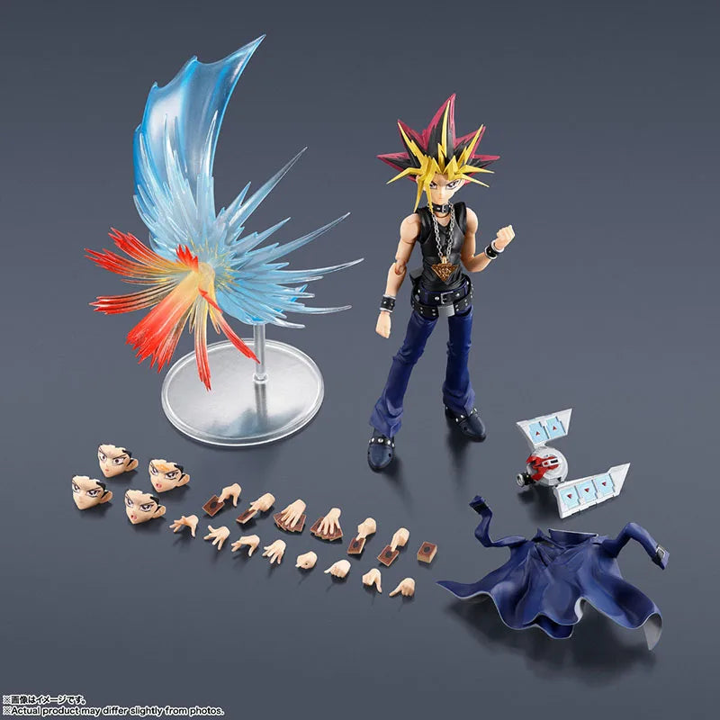 In Stock Genuine Bandai Yu Gi Oh  Duel Monsters Model Kit SHF Yami Yugi Anime Action Figure Collection Finished Model Toys Gifts