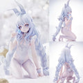 Anime Game Azur Lane MNF Le Malin Figure Lazy White Rabbit Dress Up kneeling position Model Toy Gift Action Figure