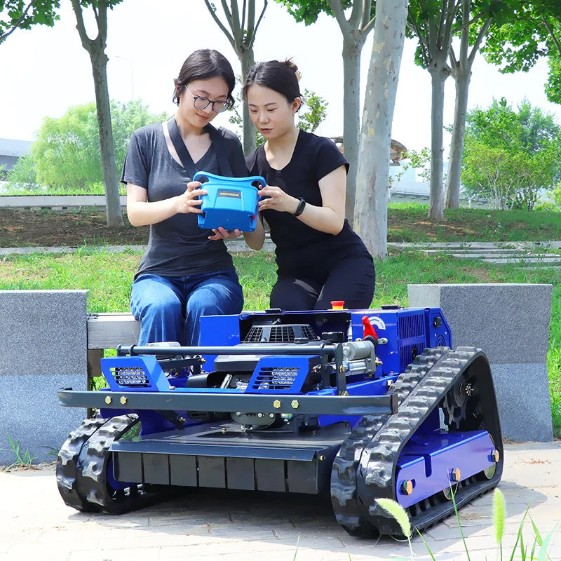 Customized High Quality All Terrain Ai Remote Lawn Mower With Engine 550mm Remote Control Agricultural Riding Lawn Tractor