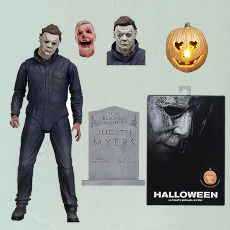 NECA Michael Myers Figure With LED Pumpkin Halloween Ends Ultimate Action Figures Toy Christmas Gift Halloween Horror Decor Toys