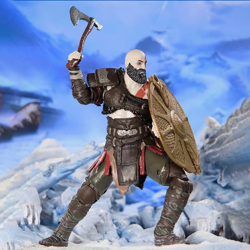 Kratos Model God Of War Ragnarok Figuras Game Action Figure Toys Anime 6-Inch Collectible Figurine Movable Doll Display Gift