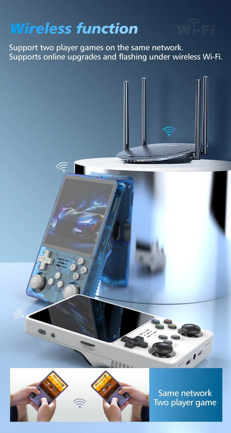 R36 Plus Retro Handheld Game Console Linux 64-bit System 4" IPS Screen RK3326