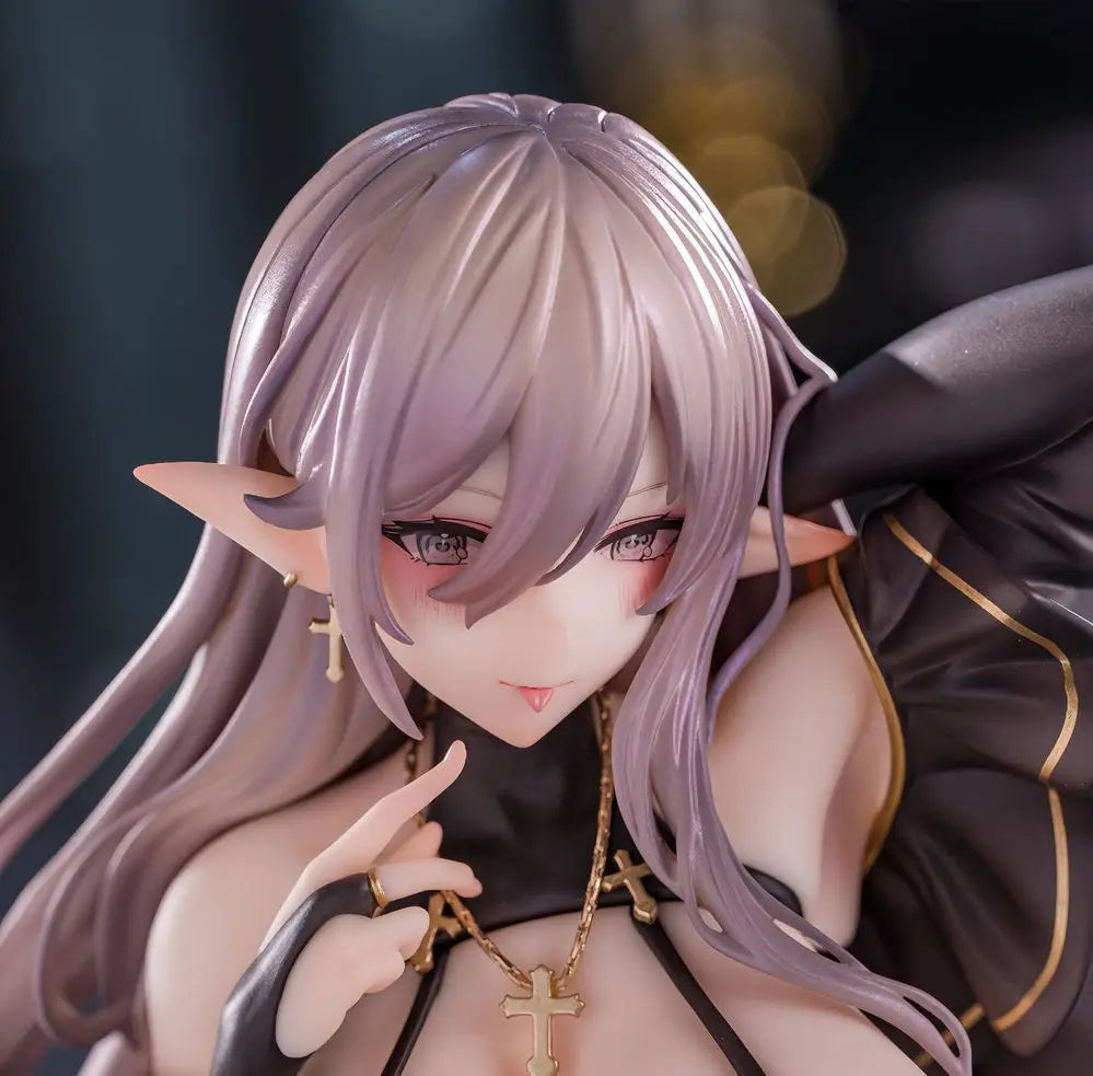 Elf Nun Gk Figure Anime Pretty Girl Pvc Statue Art Ornament Computer Case Decoration Collectible Model Gift For Anime Lovers