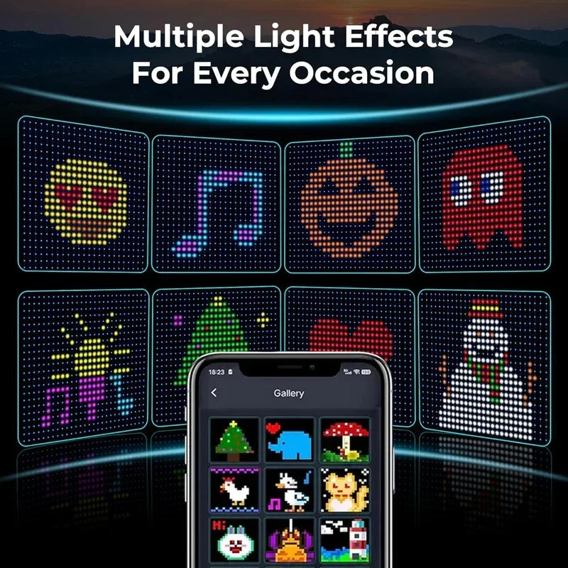 Smart LED Curtain Lights RGB Light String App Control Waterproof DIY Fairy Light USB Plug Text Pattern for Party Room Decoration