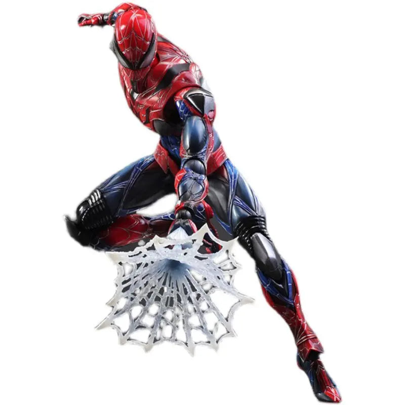 Marvel Spider-Man Articulated Action Figure With Interchangeable Hands Web Parts For Desktop Decor Marvel Comic Fans