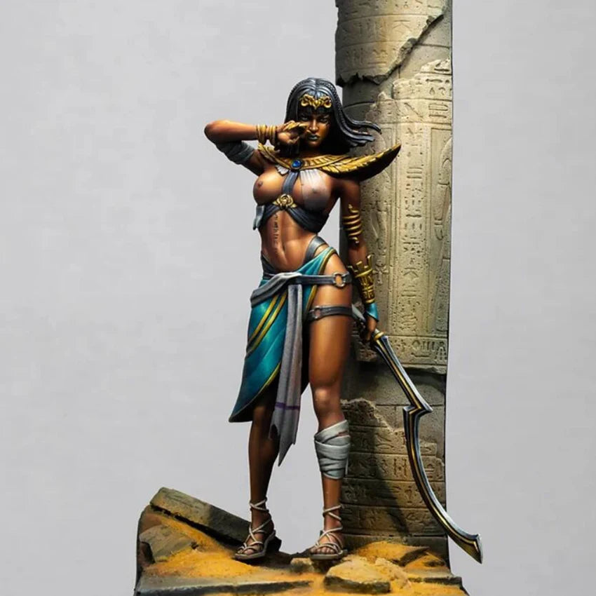 Unassambled   1/24   Amuneth Karnak ancient fantasy woman  soldier     figure  Resin figure miniature model kits Unpainted