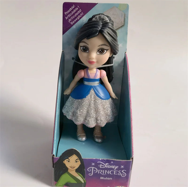 New Hot Disney Princess Miniature Doll Model Rapunzel Ariel Snow White Poseable Cute Anime Action Figure Model Frozen Gift Toy