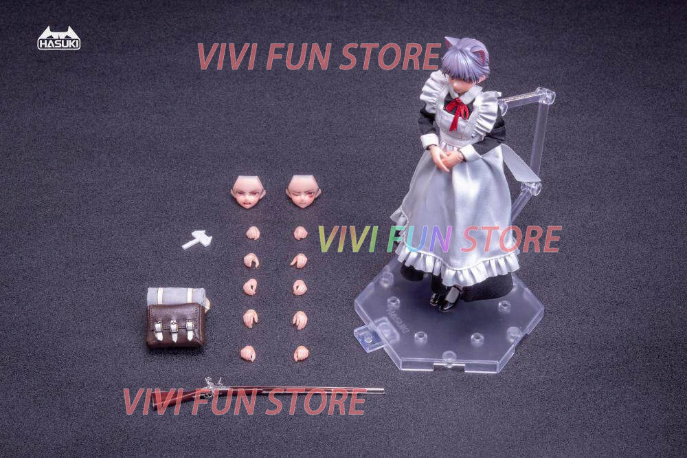 In Stock Hasuki PA010 FKEY Hackbuteer Model Toys 1/12 SCALE FIGURE POCKET ART Maid Beautiful Girl PA008 ROSEKNIGHT GLORIA