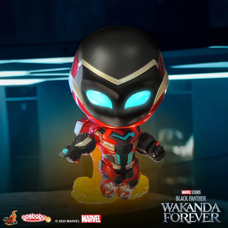 Hot Toys Black Panther 2 Steel Heart Purple Panther Popcorn Movie Kid Movbi Leopard Q Edition Ornament Mini Collection Doll Toy