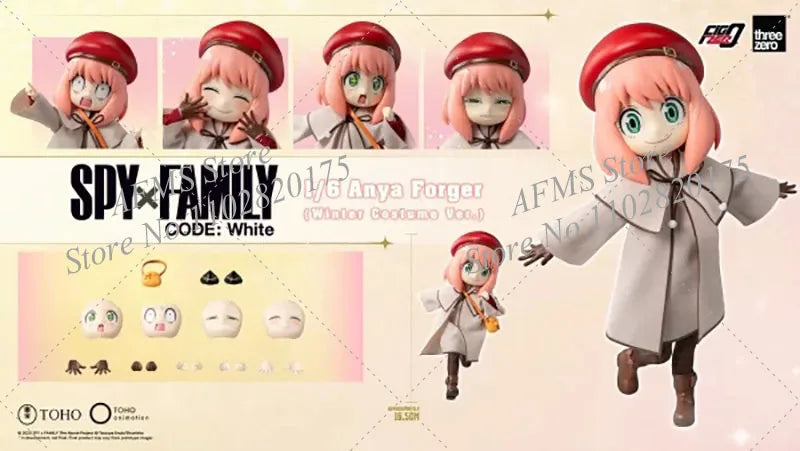 Threezero 3A 3Z07810M0 1/6 Scale Collectible Figure Anya Forger Kawaii Anime Girl 12" Full Set women Soldier Action Figure Toy
