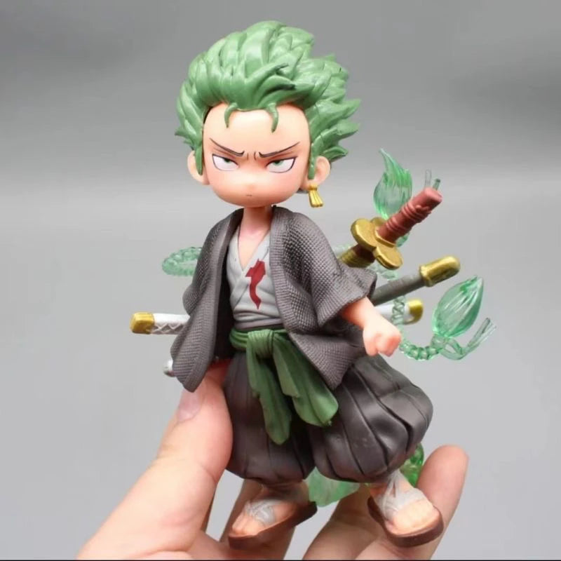 15cm One Piece Anime Figures Cute Zoro Action Figure Statue Model Doll Collection Toys Gifts