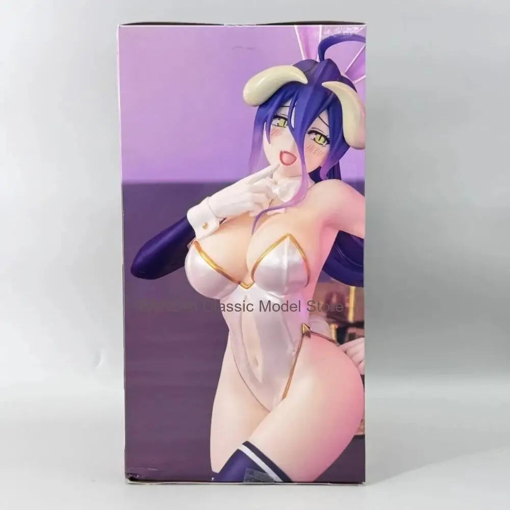 In Stock System Service Original Genuine One-Seventh Carat 1/7 Overlord Albedo Bunny White Ver 19cm Model Toys Anime Girl Figure