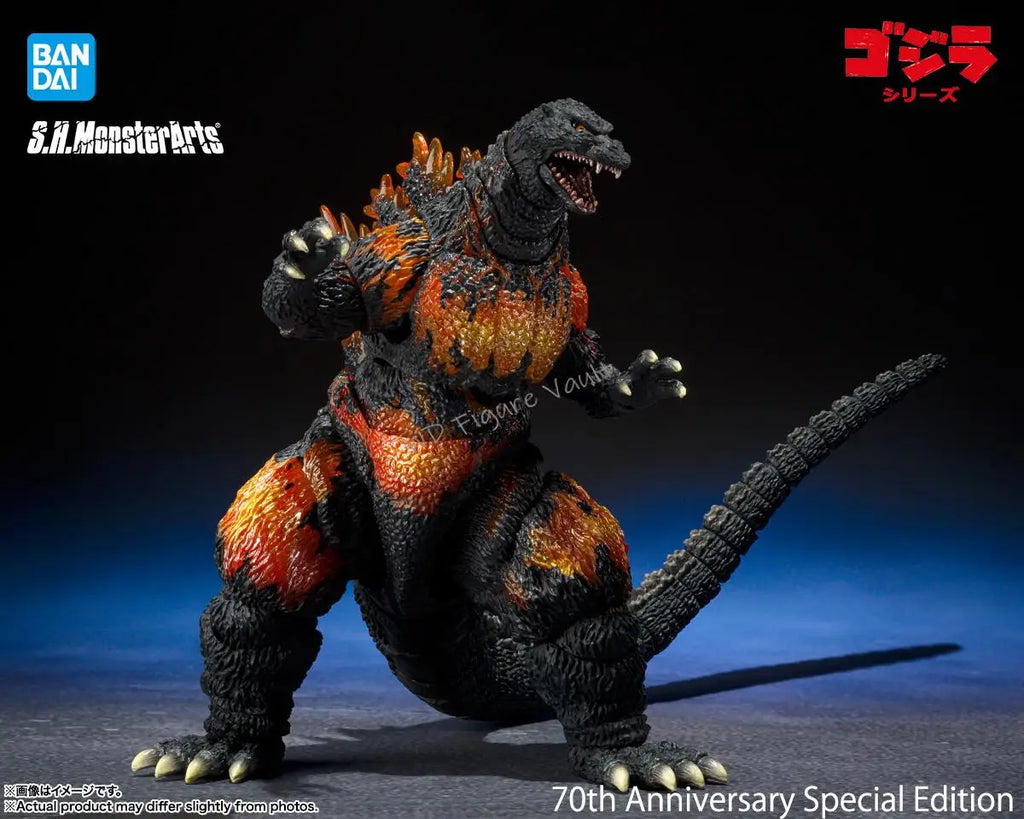 Bandai Officially Licensed S.H.MonsterArts Godzilla (1995) 70th Anniversary Special Commemorative Ver Action Toy Figures Monster