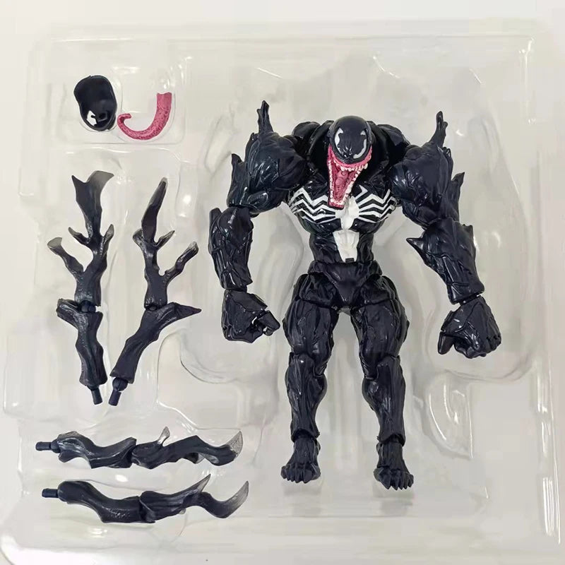 Revoltech Yamaguchi Figures Black Panther Action Figure Deadpool Venom Model King of Wakanda Black Panther T Challa Toys