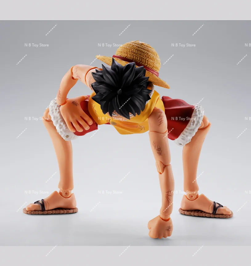 Bandai S.H.Figuarts One Piece SHF Monkey D Luffy Battle At Best Mobile Anime Action Figure Model Toy Collection Gifts