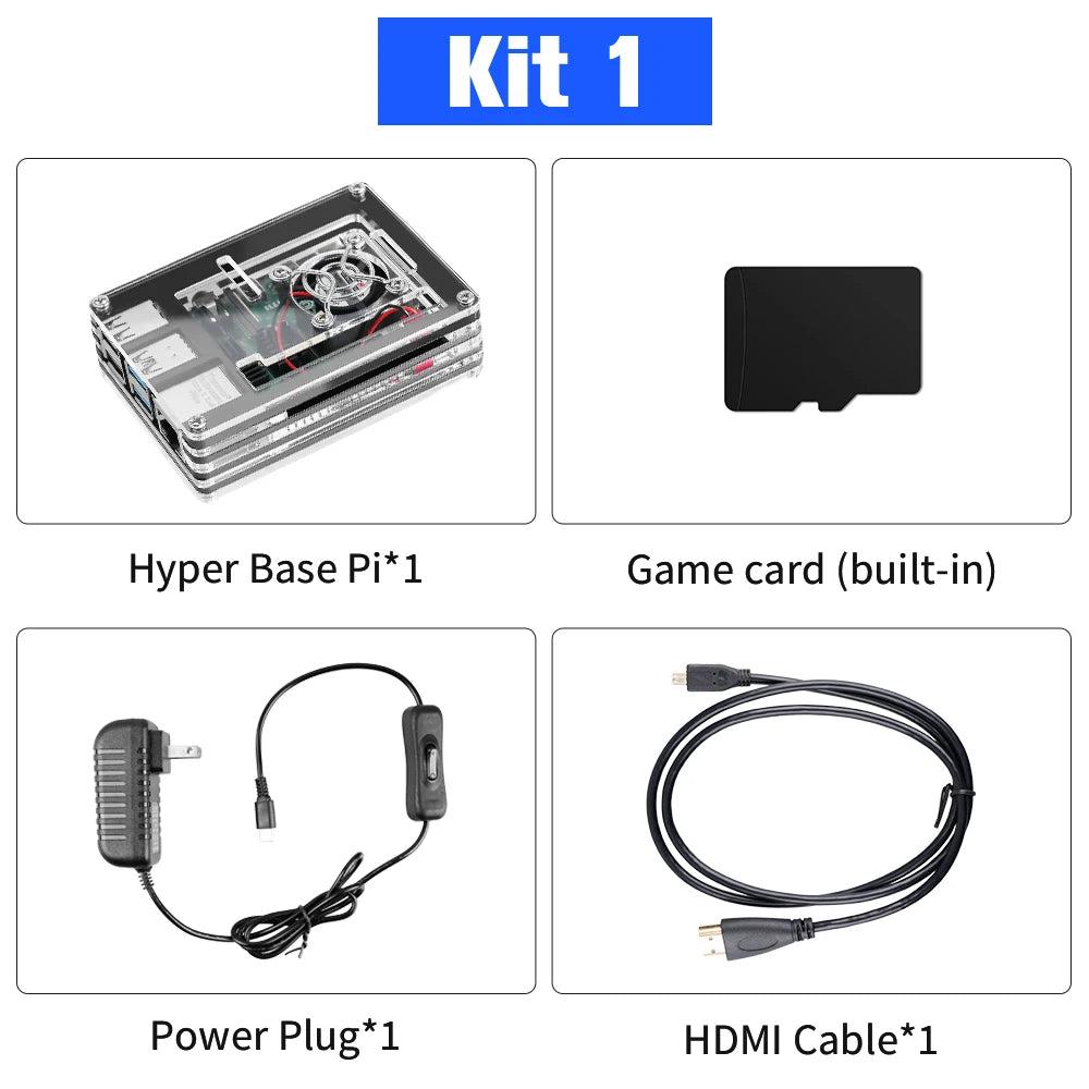 Raspberry Pi 4B Retro Game Console/Mini PC With 90000+ Games For PS1/PSP/Sega Saturn/NES/SNES/MAME/3DO/NDS Portable Game Player