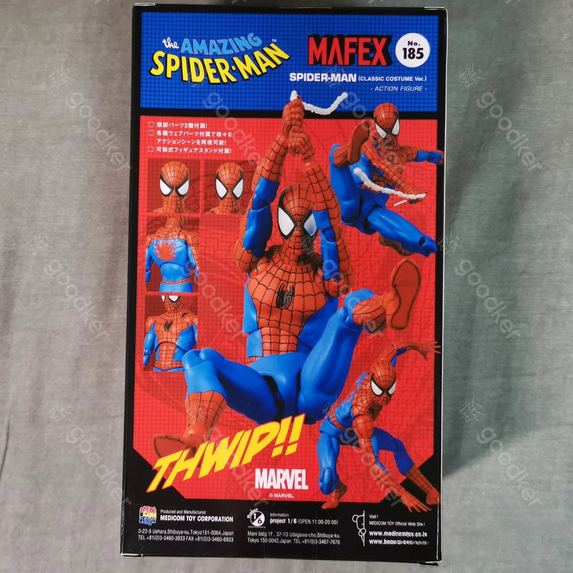 Classic Spider-Man Comics 6-inch Moving Figures Red and Blue Suit  Medicom MAFEX No. 185 in Stock