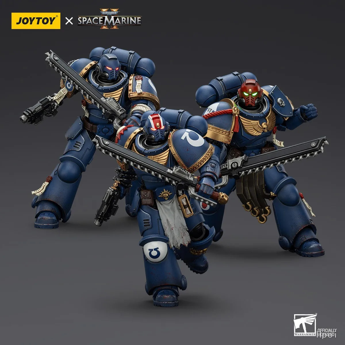 [FS]JOYTOY Warhammer 40K Ultramarines Lieutenant Titus-Collectors Edition 3pcs 1/18 Action Figures  Anime Model Toys Gift