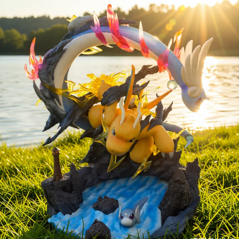 30cm Pokemon Dragonite Dragonair Dratini Action Figures Pvc Model Collection Statue Desk Doll Toys For Kids Birthday Gifts