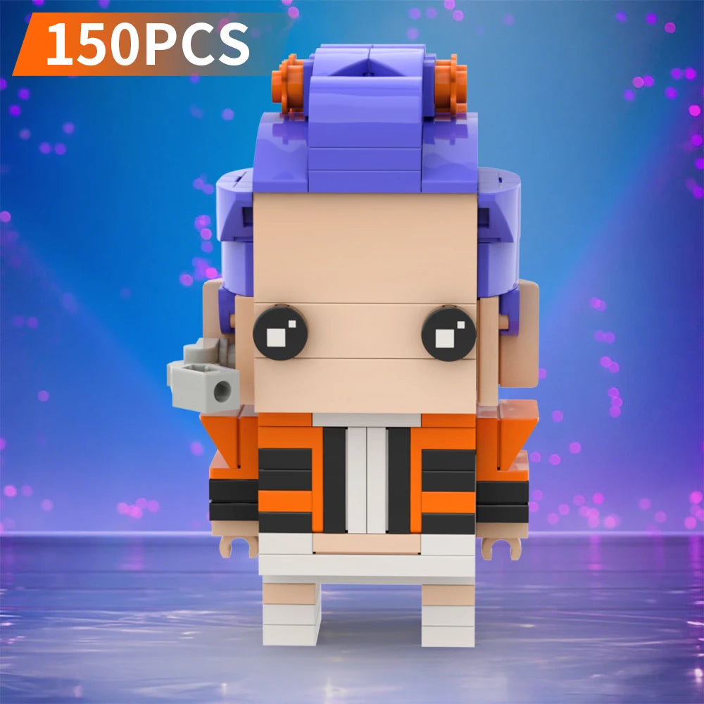 2026 Huntrix Girl Rumi Action Figures Building Blocks Set Zoey Q Version Character Assembled Toys Christmas Gift for Anime Fans