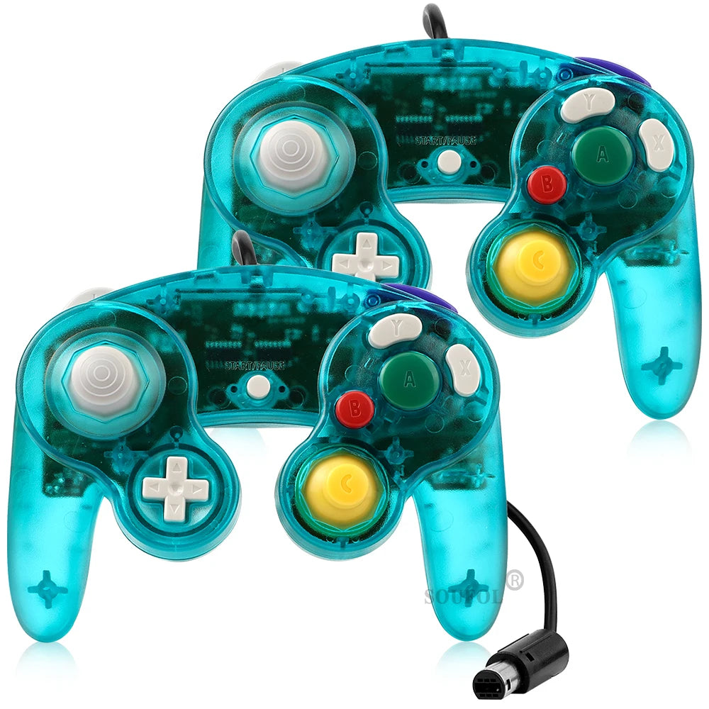 Replacement Transparent Game Controller Joystick Gamepad Wired For NGC GameCube Video Game Console Dropshpping