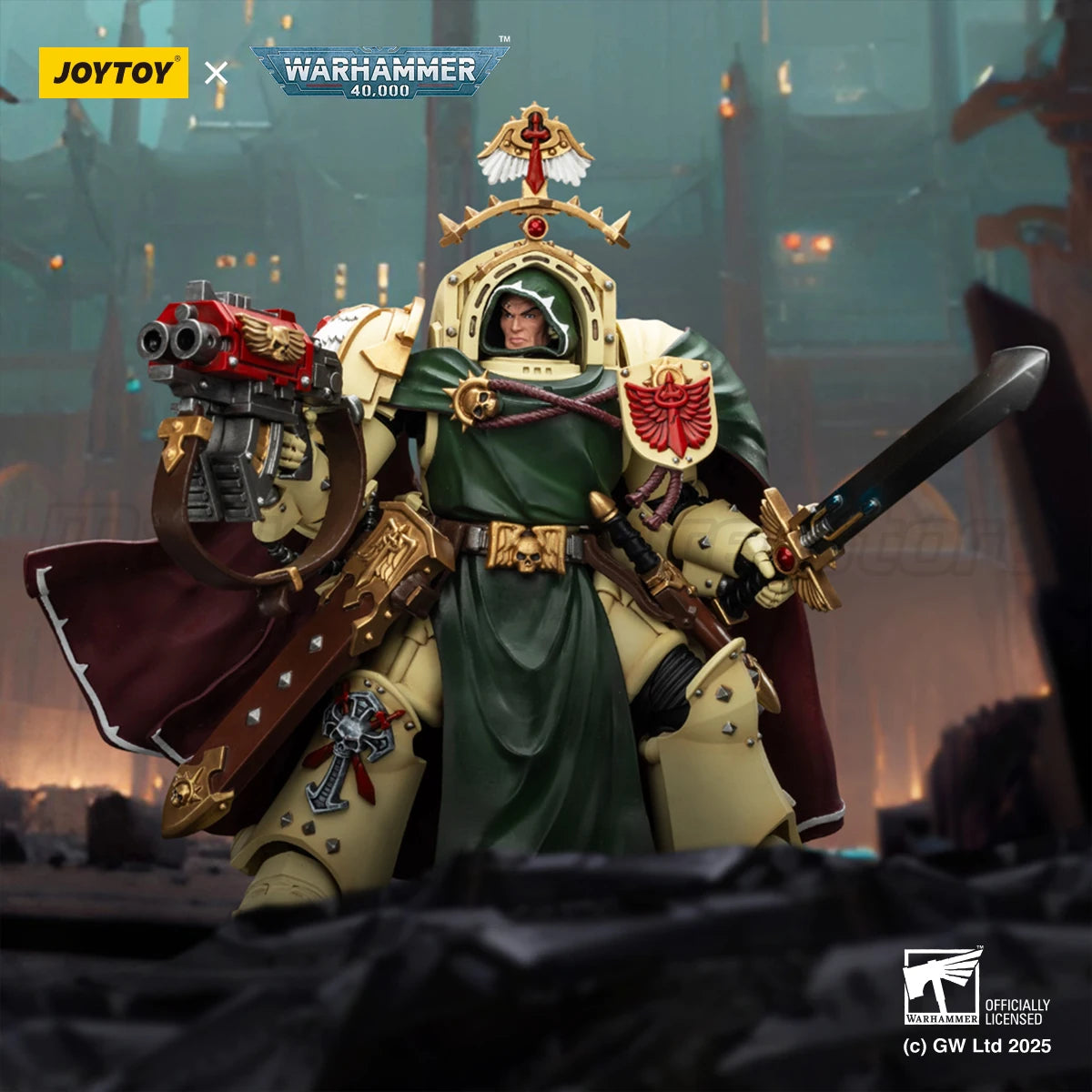 【MT】JOYTOY Warhammer 40K Dark Angels Belial, Grand Master of The Deathwing with The Sword of Silence and Storm Bolter