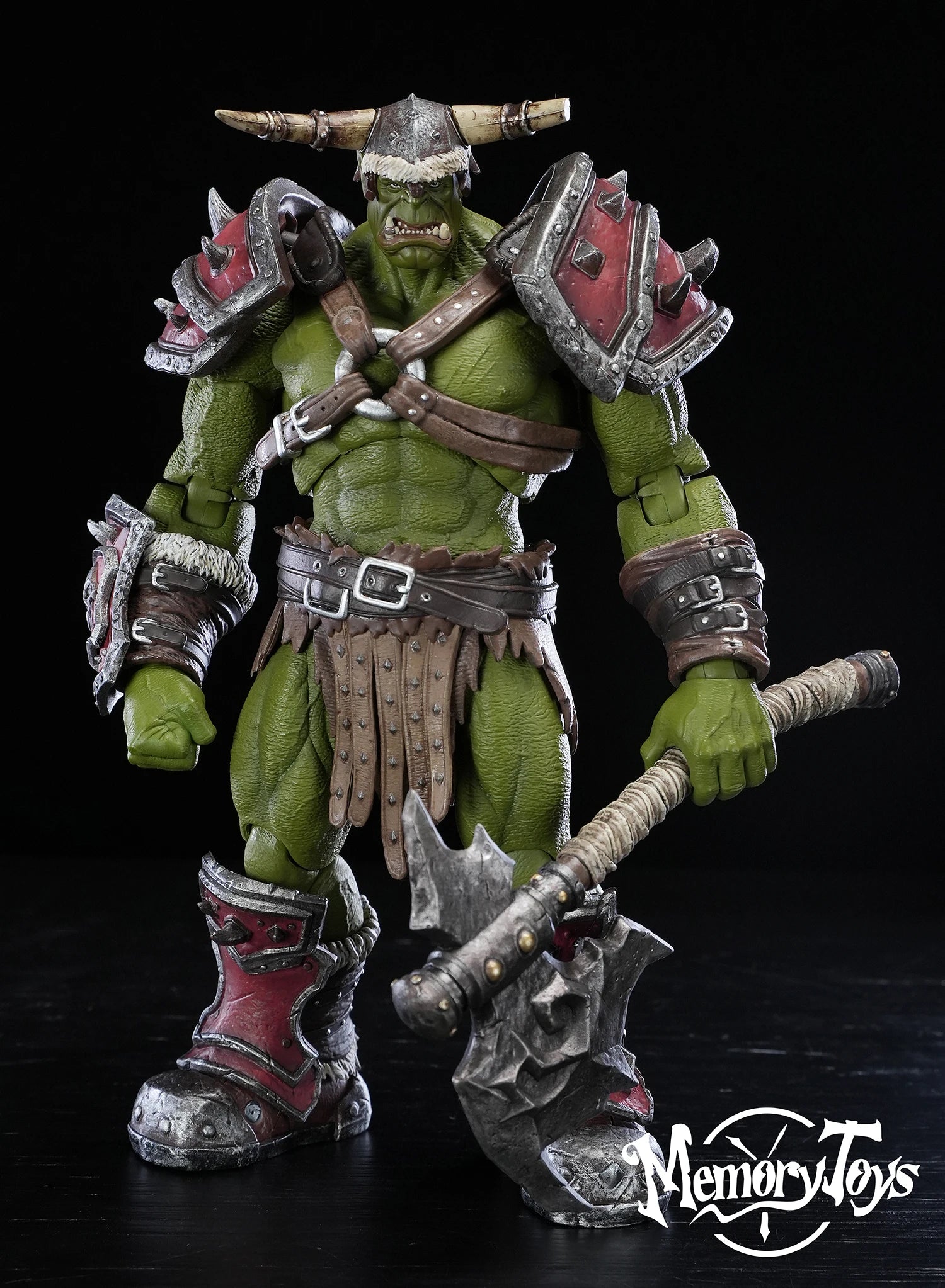 Memory Toys Kagas Adventurer World Third Bomb Orc Mercenary Captain 8" 20cm Action Figure Collectible Toys Doll Model