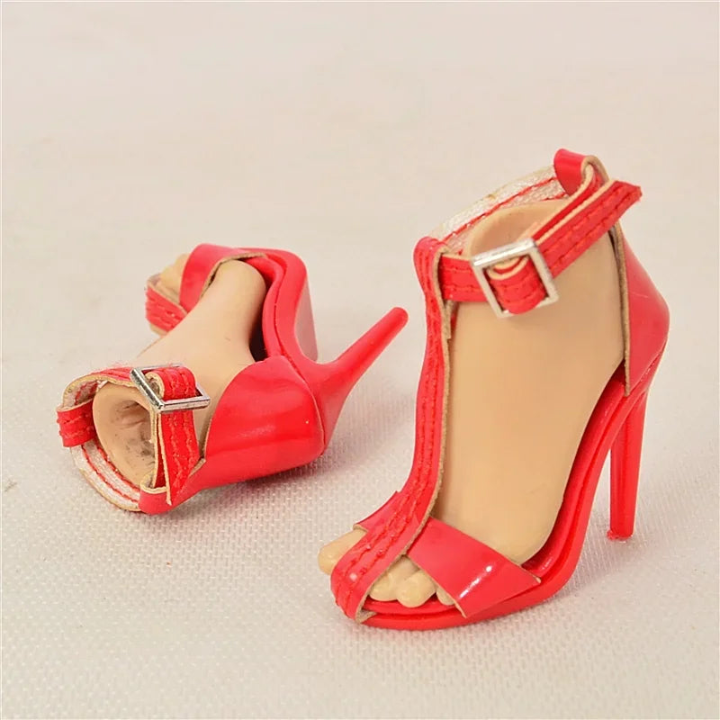 1/6 Scale Sexy Leather Fat Shoes Sandal Women Wedges High Heels Shoes Model for TBLeague Phicen S28A 29B S38A S39B S42 S43 Body