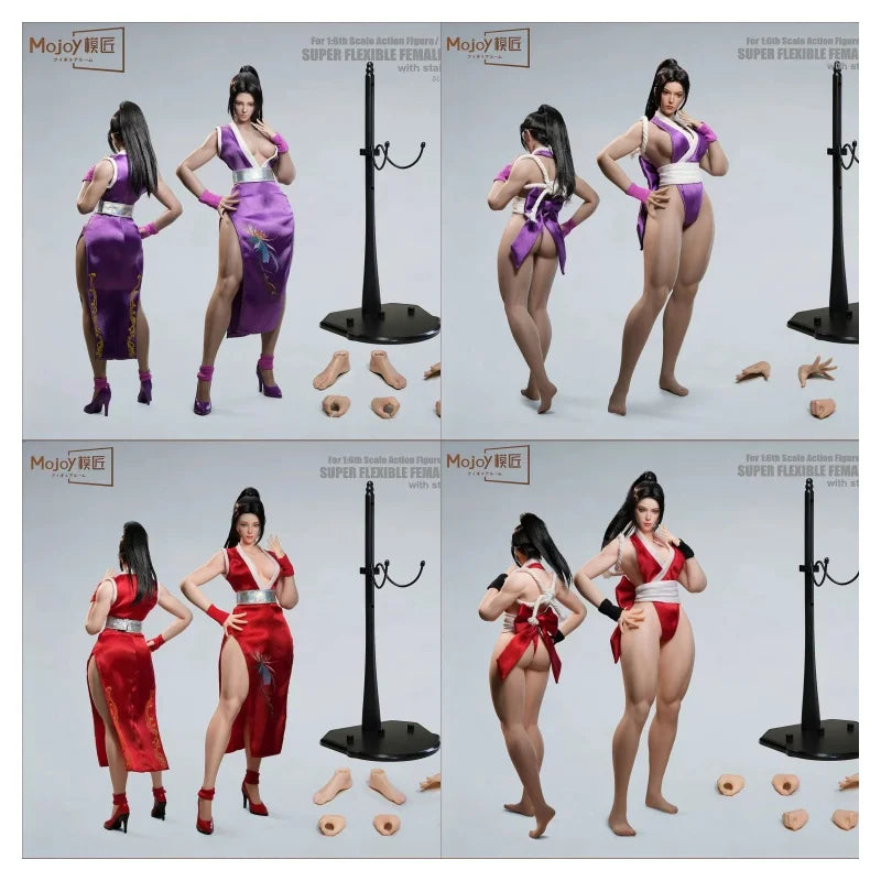 Mojoy Studio Mj-Bd01/Bd02 1/6 Female Seamless Figure Silicone Body 12'' 28 Joints Movable Eye Super Flexable Action Figure Body