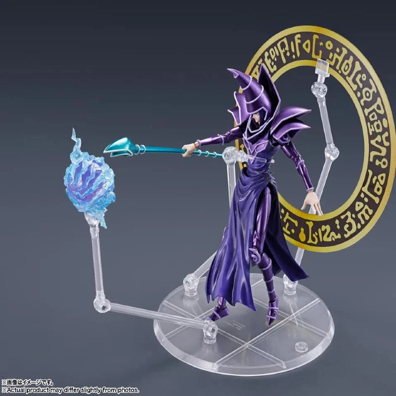 In Stock Original Bandai S.H.MonsterArts SHM Yu-Gi-Oh Dark Magician Anime Action Figure Model Toys