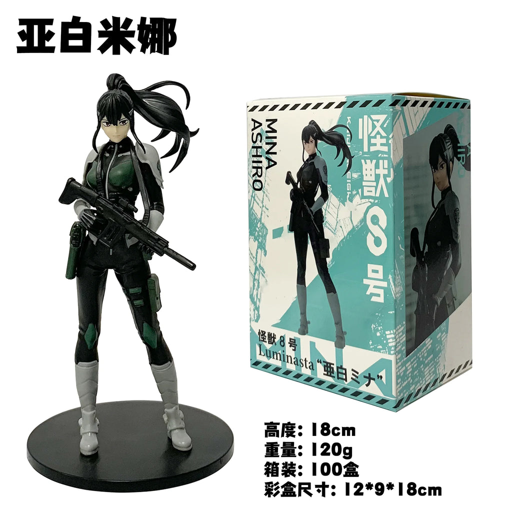 Anime Luminasta KAIJU NUMBER EIGHT Kaiju No. 8 Kafka Hibino Reno Mina Anime Action Figures Hobbies Toys Desk Decorations 19cm