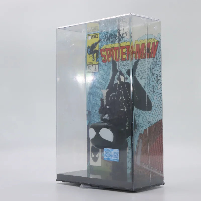 Original Funko Pop Marvel Comics Comic Covers Web of Black Suit Spider-Man Action Figure Model Toys Gift Collect Doll Decor