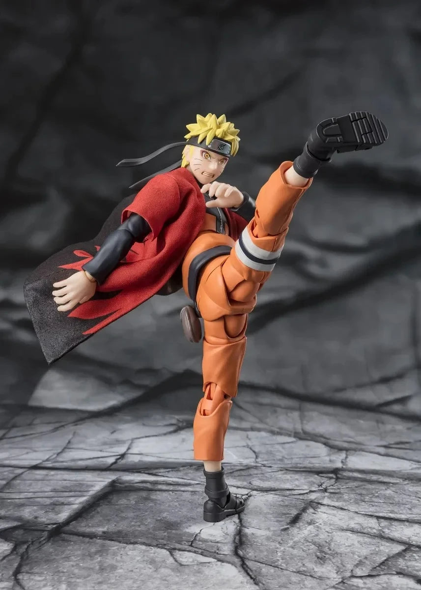 Original Bandai Naruto Figure S.H.Figuarts SHF Uzumaki Naruto Sage Action Model Toys Gift