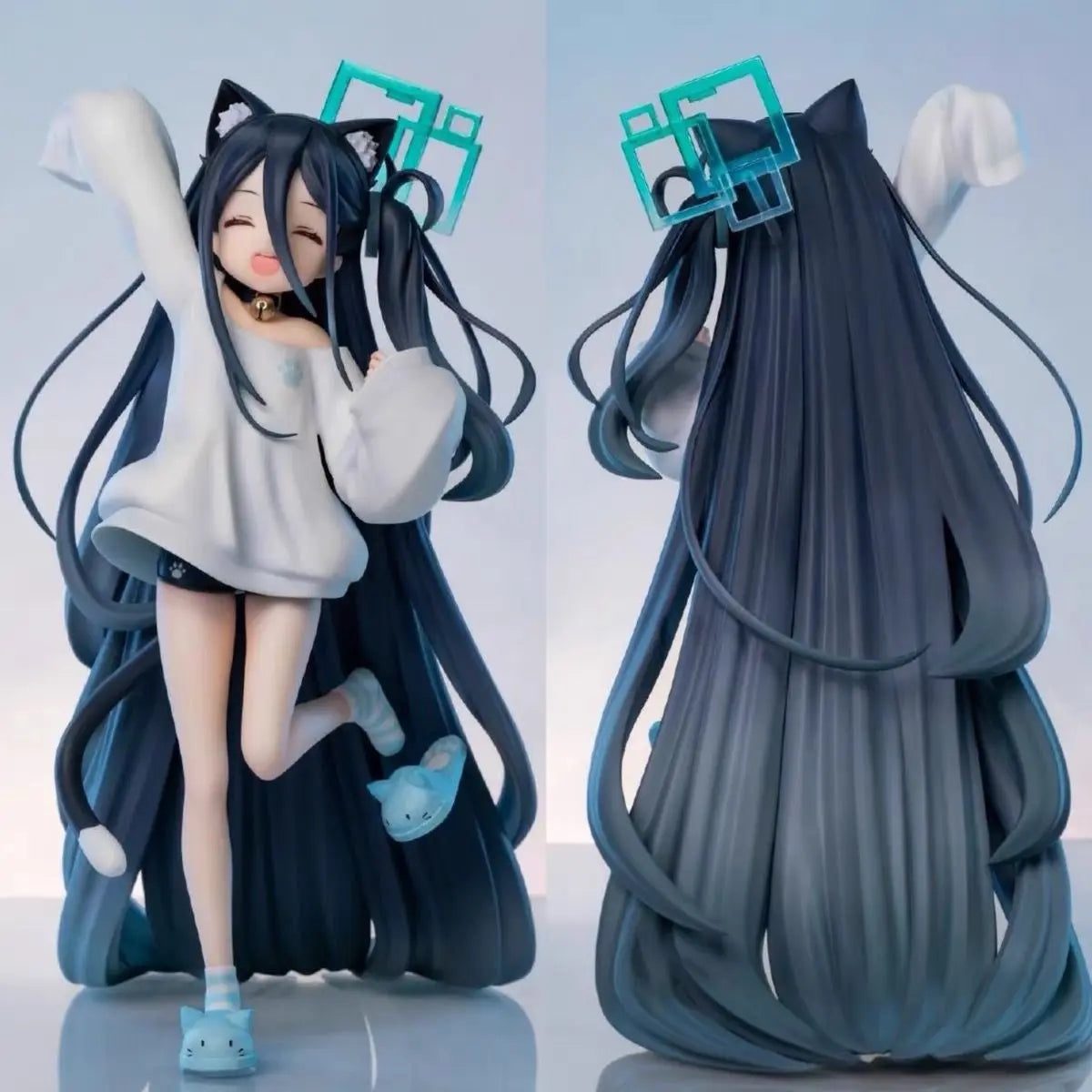 High Quality Blue Archive Sunaookami Shiroko Pajamas Replica Anime Figures Game Models Statue Girl Models Collectible Ornaments
